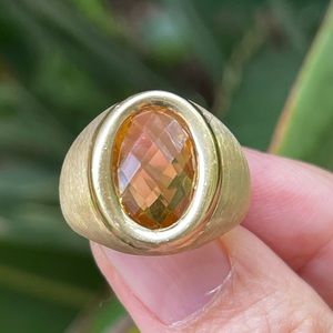 Vintage Gold  Citrine Ring